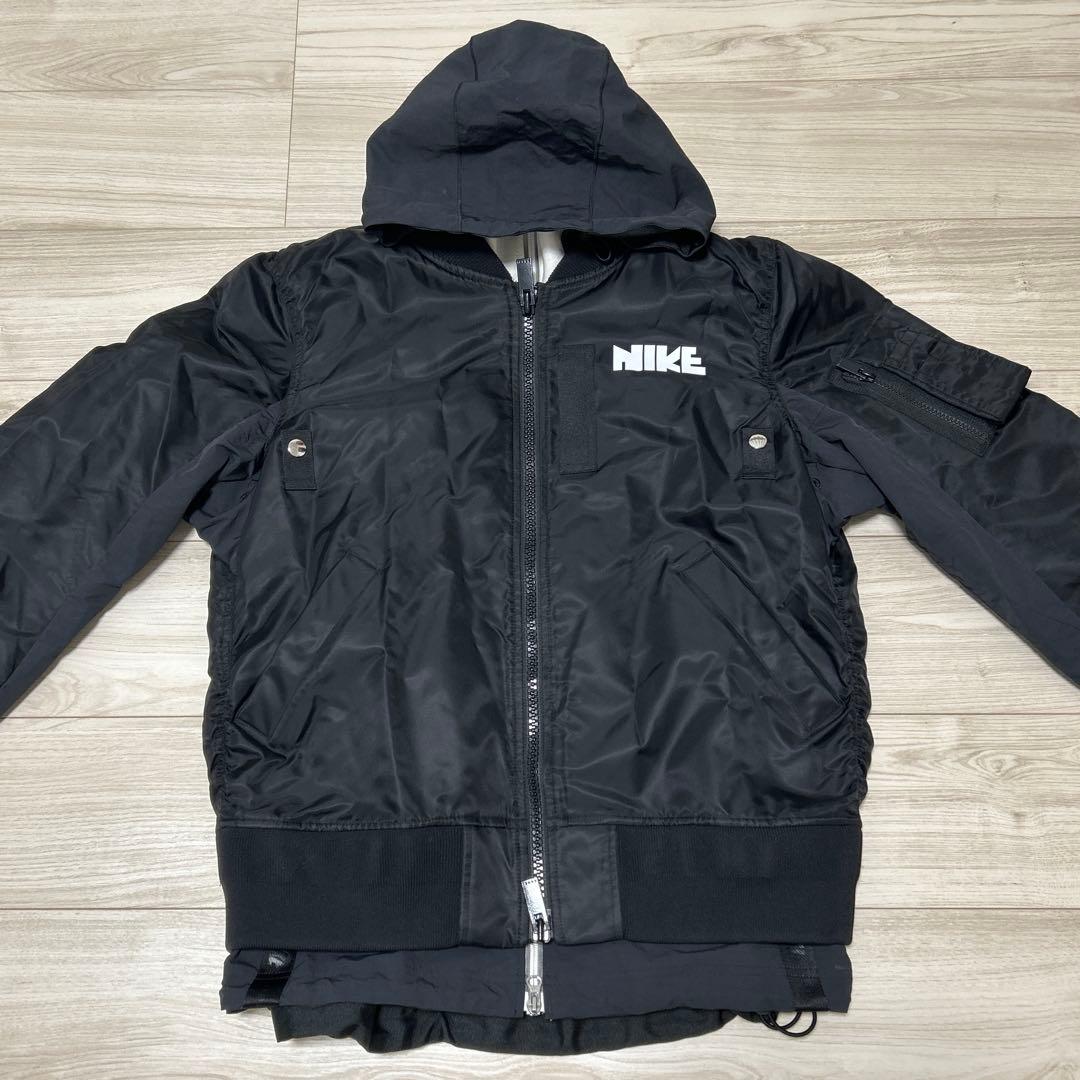 【極上】NIKE x sacai レイヤード ボンバージャケット