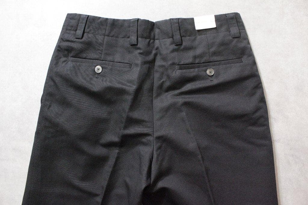 BRIGLIA 1949★新品ブリリア 綿麻2プリーツミリタリーチノ45ブラック