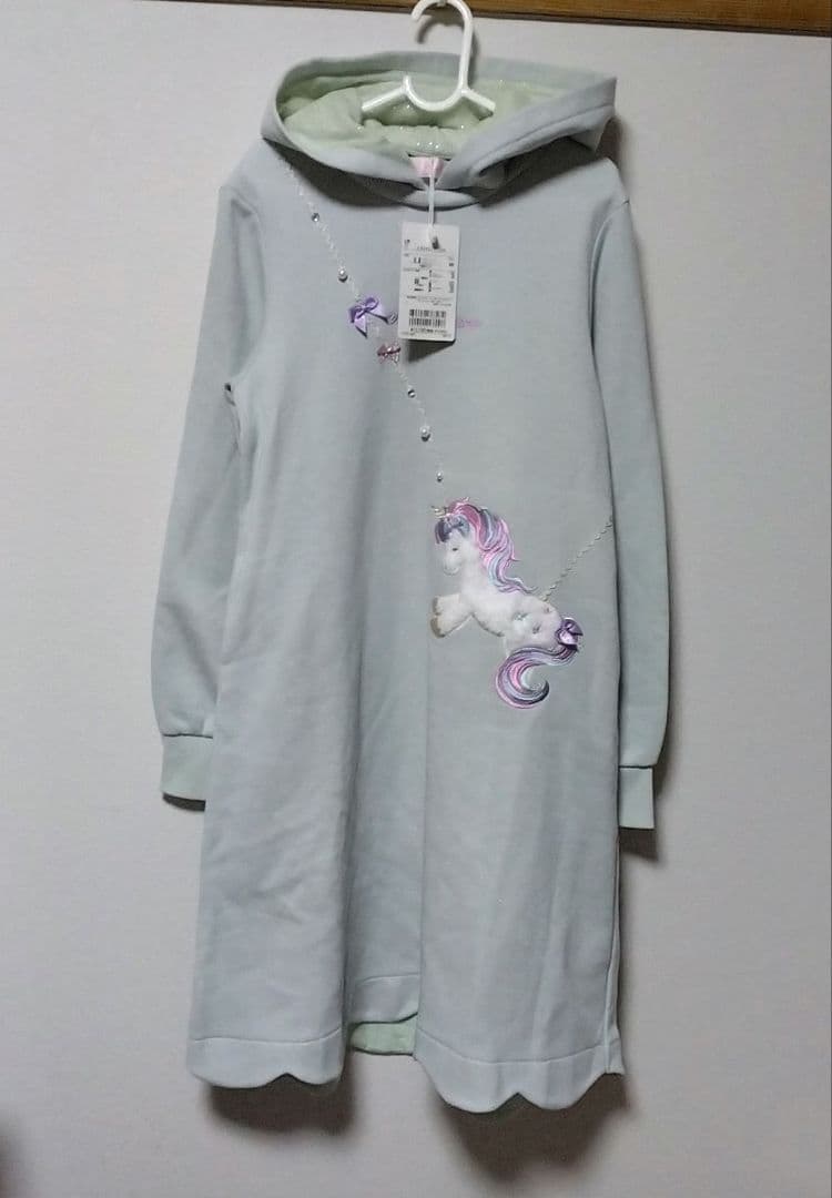 【新品】mezzopiano ユニコーン ポシェット風 ワンピース 140