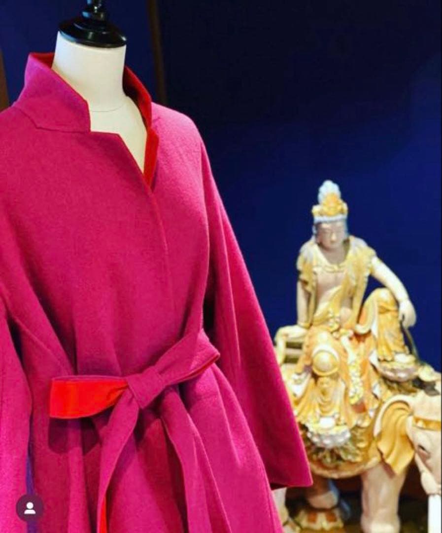 未使用 定価28万 マイラン カシミヤ100% リバーシブルコート 超軽量