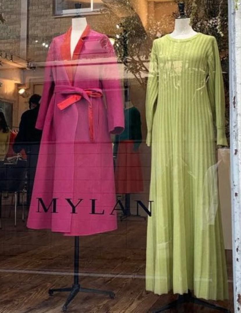 未使用 定価28万 マイラン カシミヤ100% リバーシブルコート 超軽量