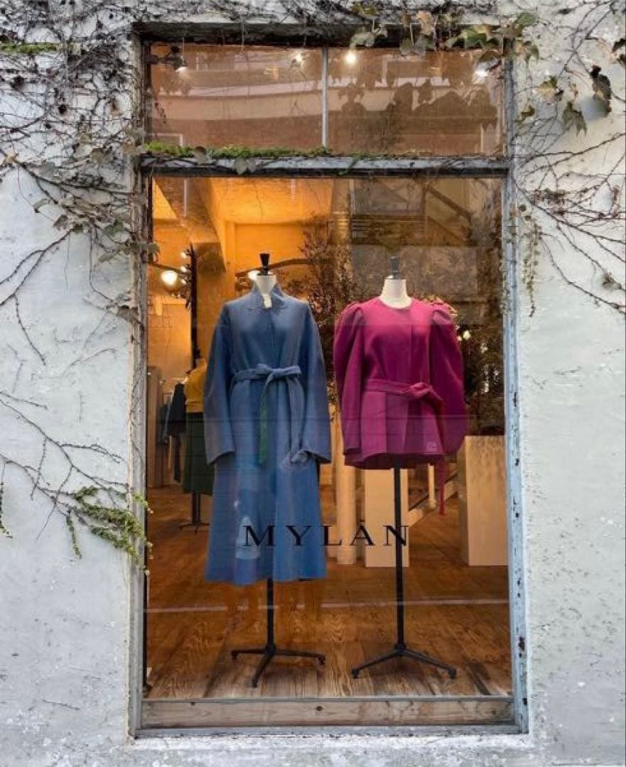 未使用 定価28万 マイラン カシミヤ100% リバーシブルコート 超軽量