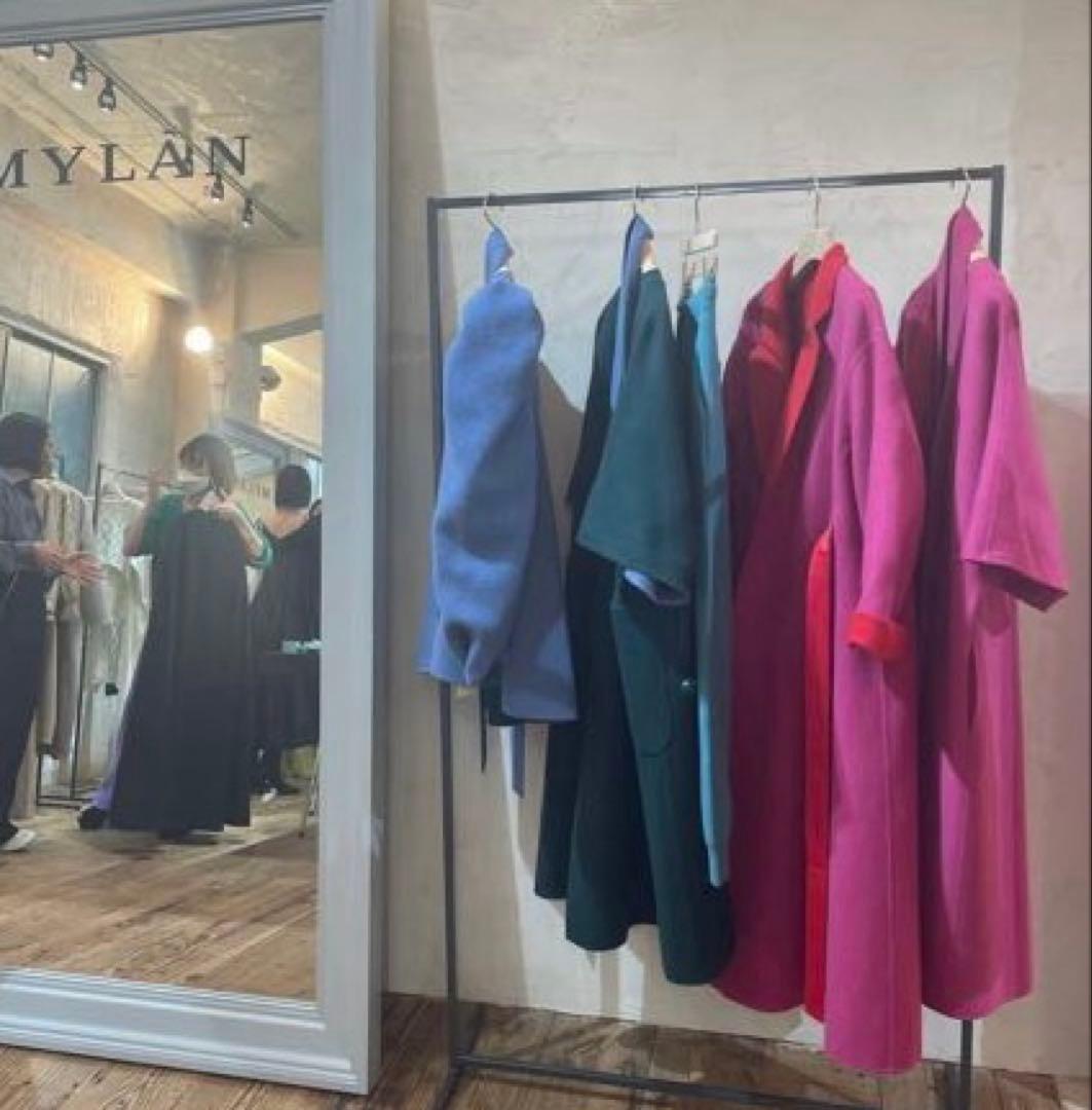 未使用 定価28万 マイラン カシミヤ100% リバーシブルコート 超軽量