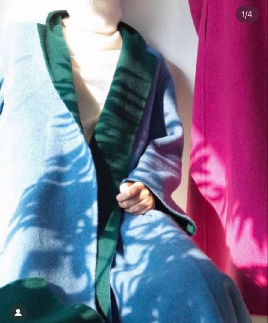 未使用 定価28万 マイラン カシミヤ100% リバーシブルコート 超軽量