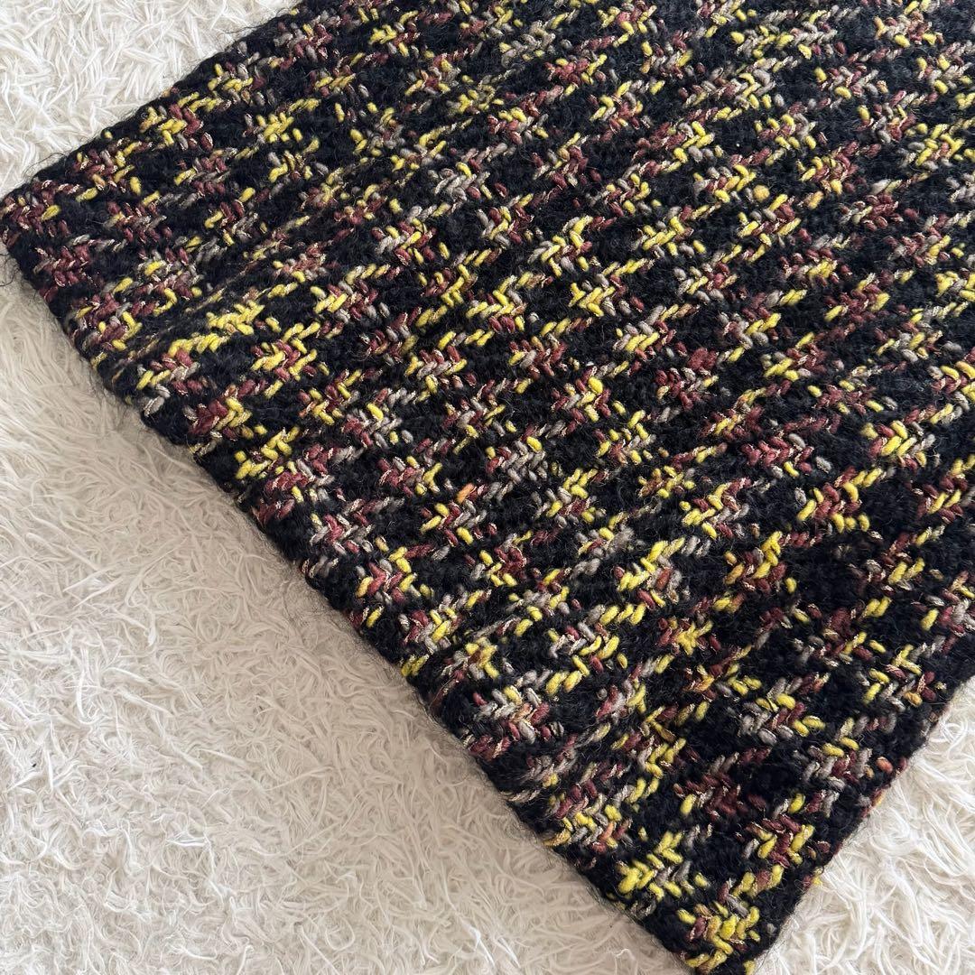 トリココムデギャルソン　AD2001　ロングコート　ツイード　モヘヤ混　ラメ　M