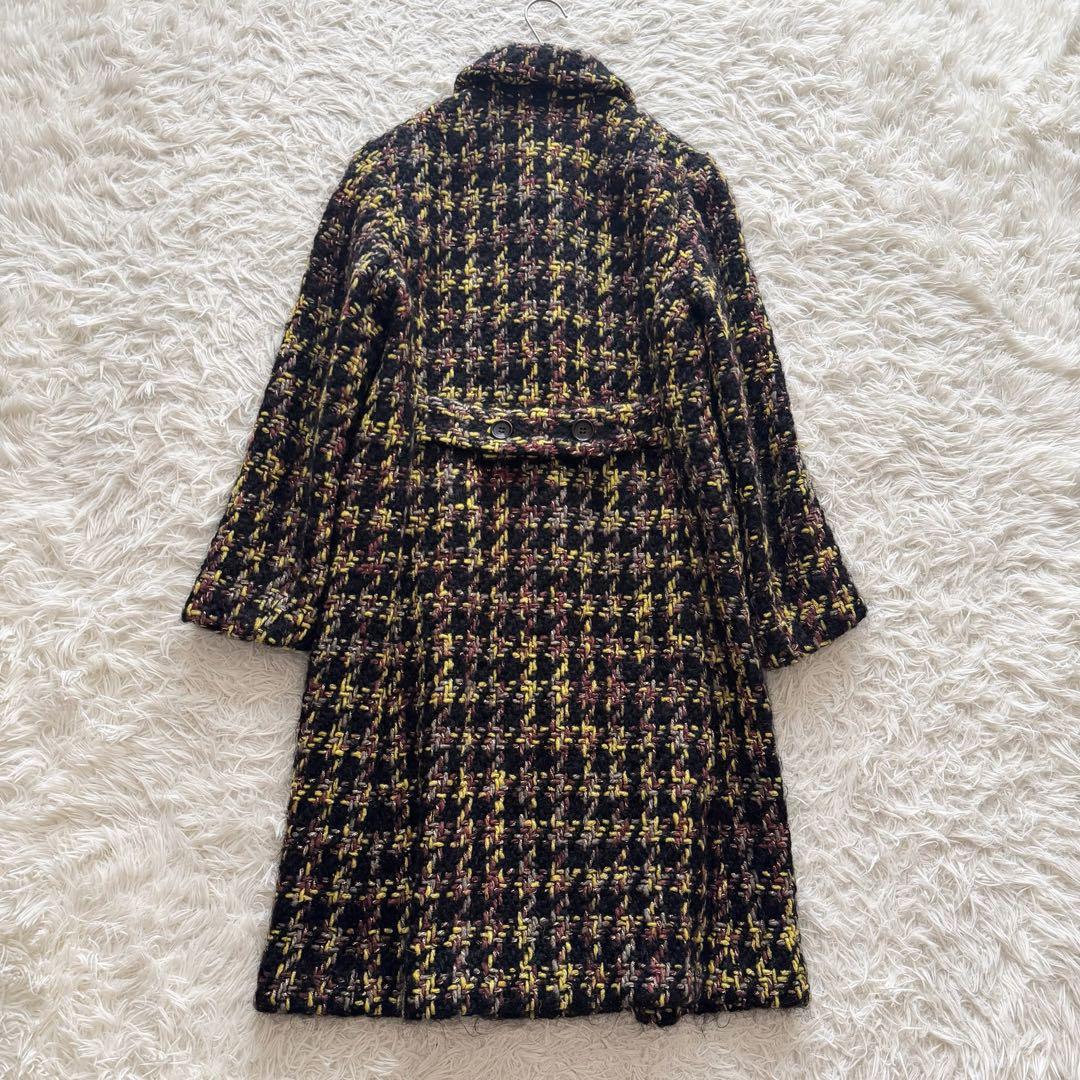 トリココムデギャルソン　AD2001　ロングコート　ツイード　モヘヤ混　ラメ　M