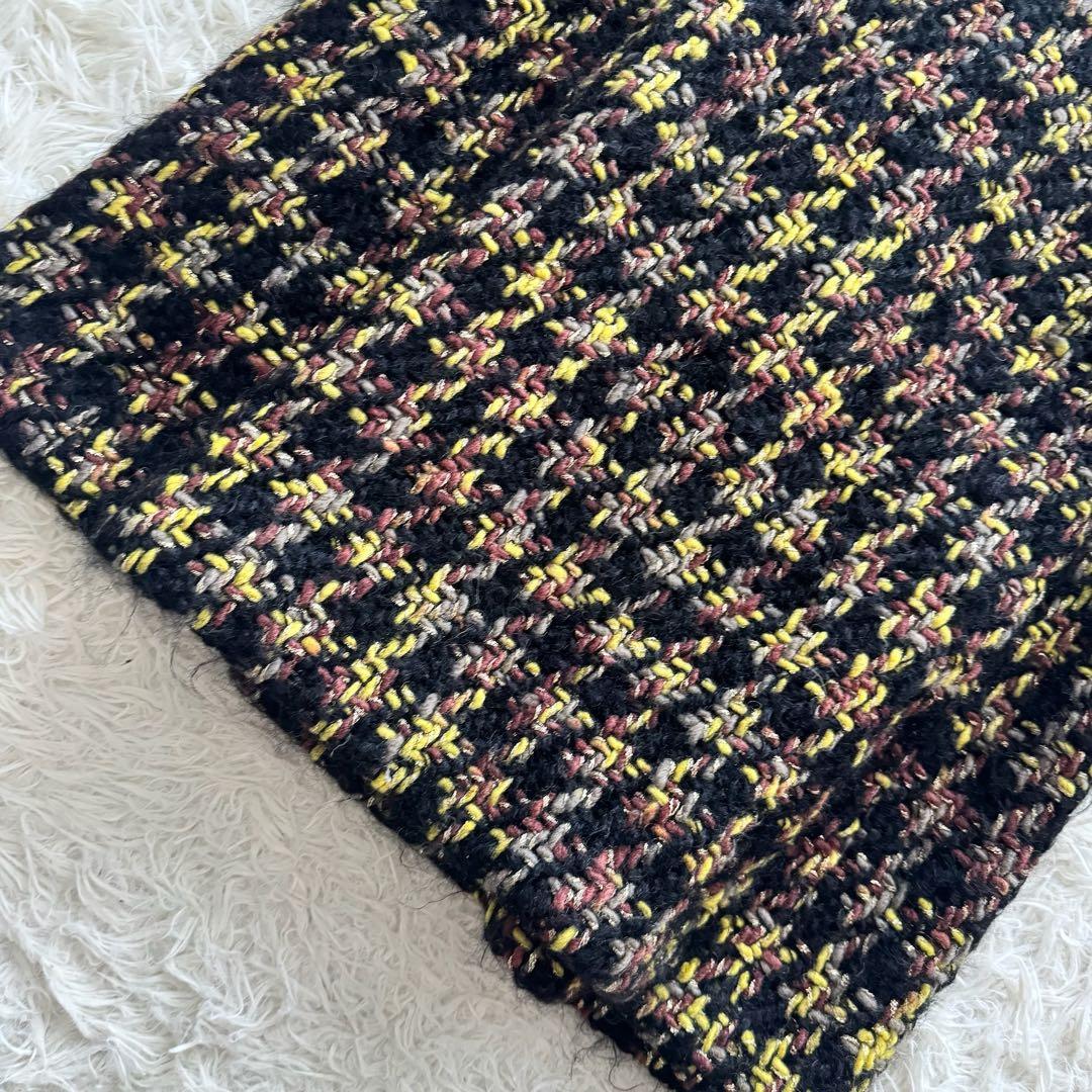 トリココムデギャルソン　AD2001　ロングコート　ツイード　モヘヤ混　ラメ　M