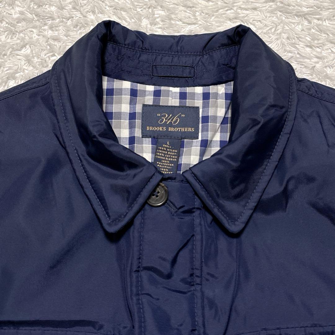 極美品✨ブルックスブラザーズ サファリジャケット ナイロンコート ネイビー L