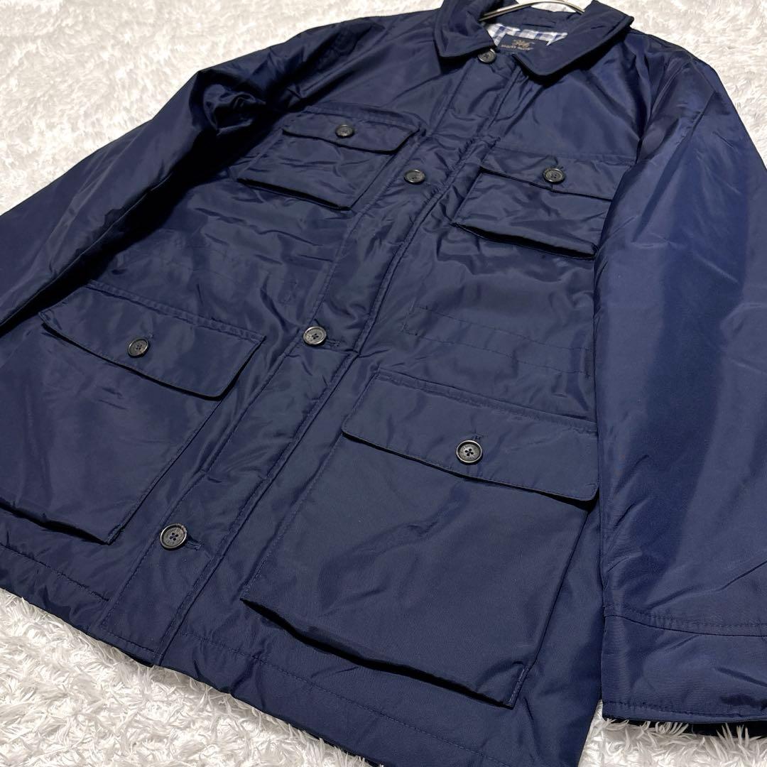 極美品✨ブルックスブラザーズ サファリジャケット ナイロンコート ネイビー L