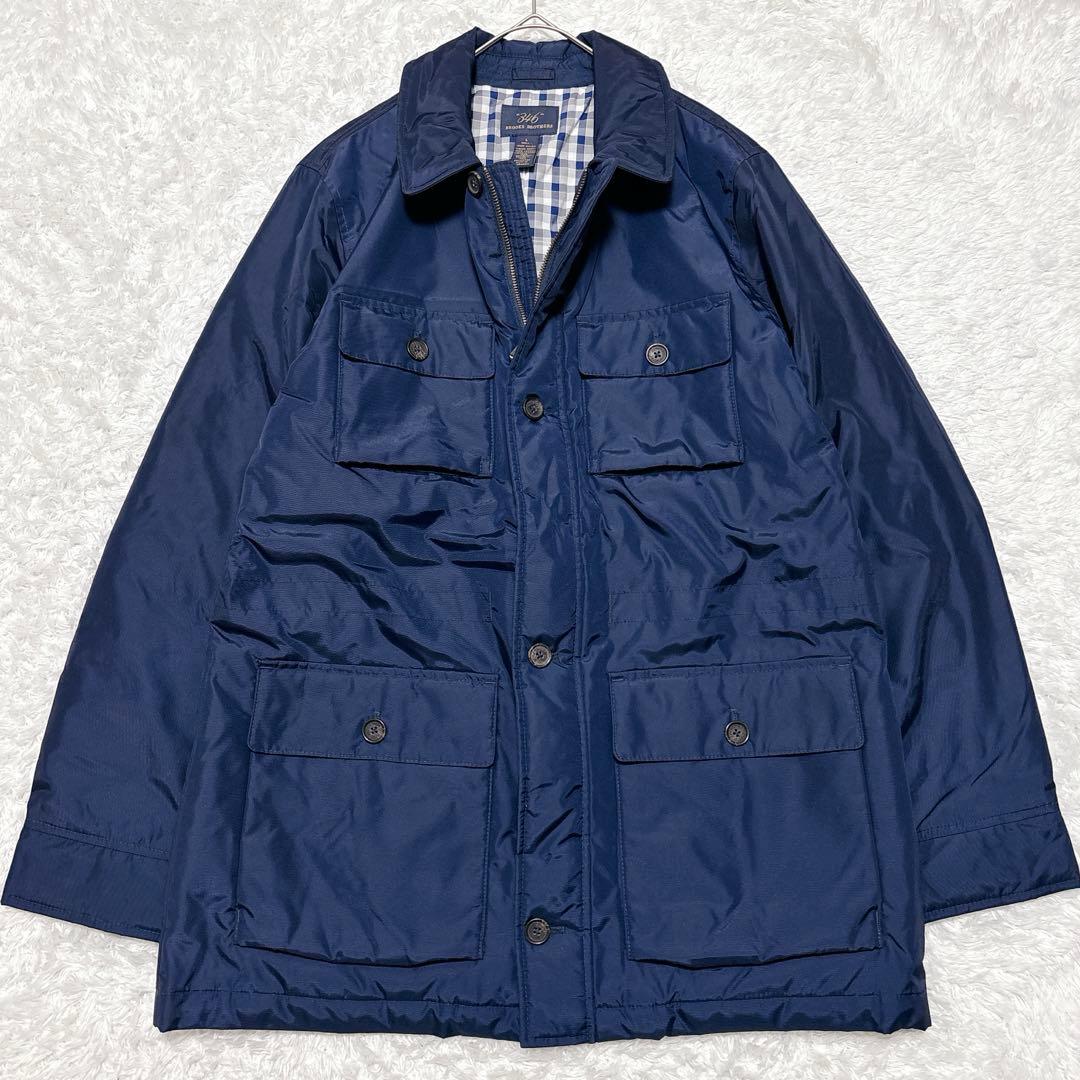 極美品✨ブルックスブラザーズ サファリジャケット ナイロンコート ネイビー L