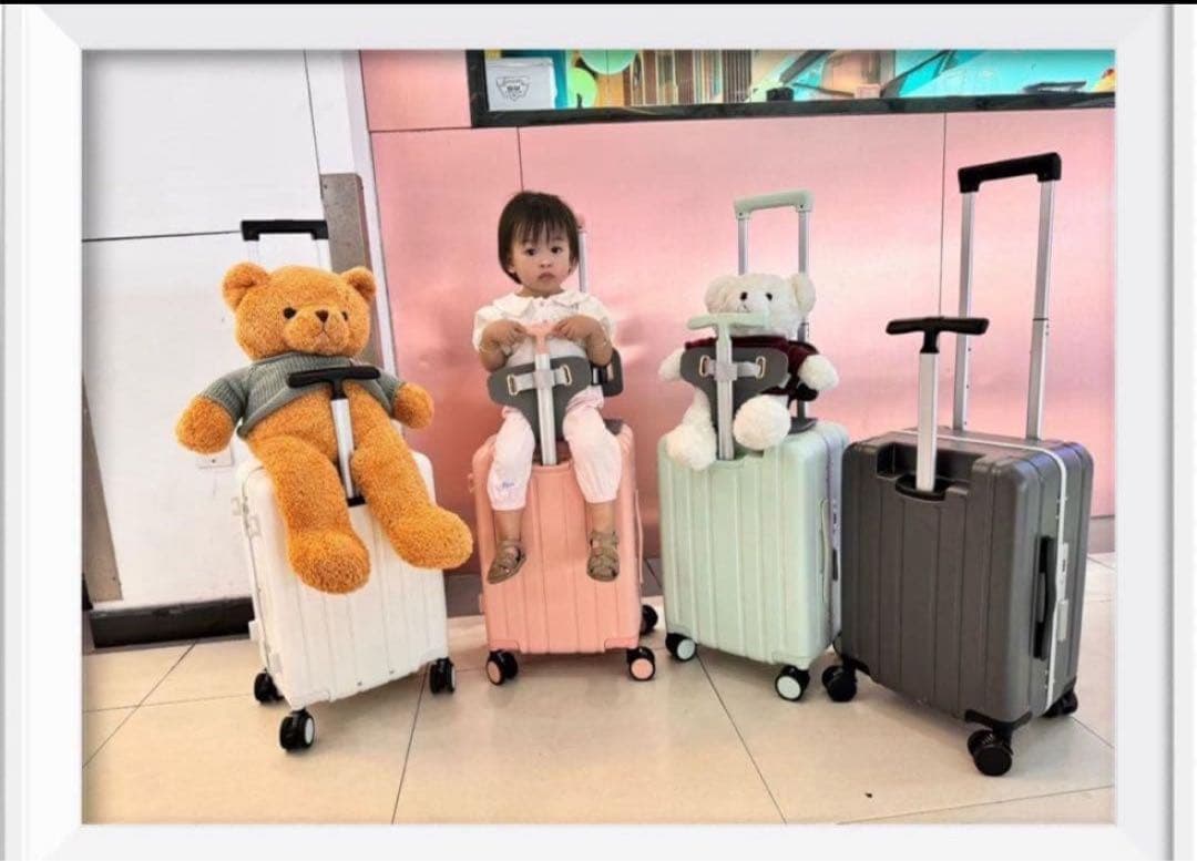 難あり新品未使用 多機能子供乗れるスーツケース　40リットル　白