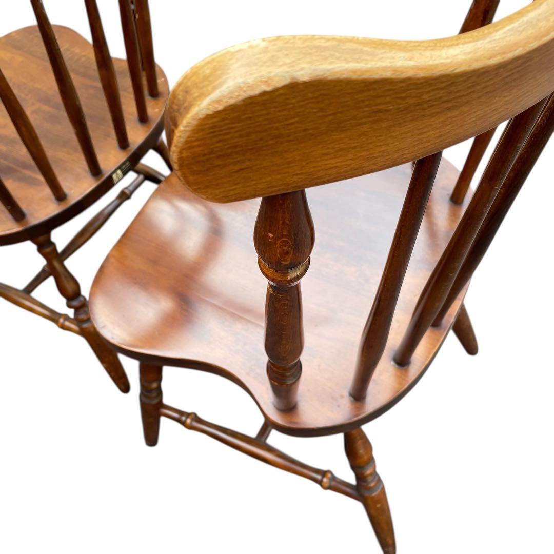 2脚セット　飛騨産業 ヒダ·ダイネット 木製 ダイニングチェア ヴィンテージ