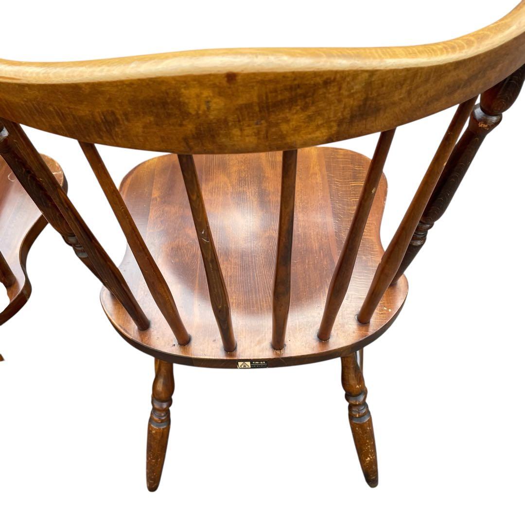 2脚セット　飛騨産業 ヒダ·ダイネット 木製 ダイニングチェア ヴィンテージ