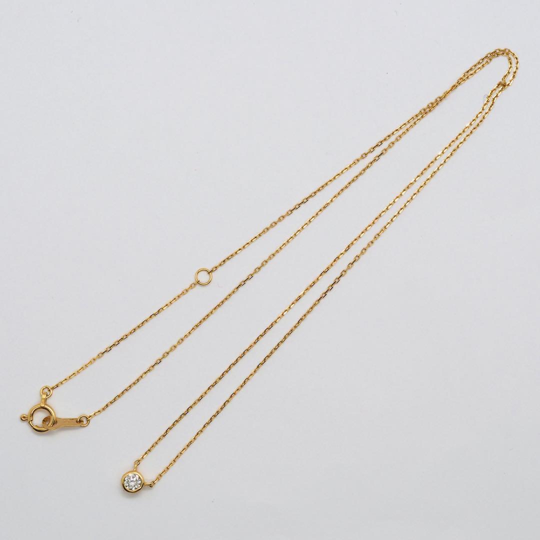 【ete】K18 ダイヤモンド 0.1ct ネックレス「ブライト」
