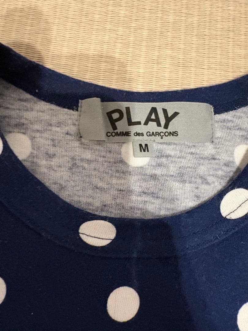 PLAY コムデギャルソン ドット 水玉 ネイビー　M