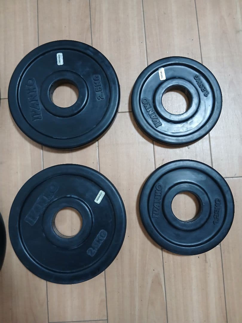 IVANKO イヴァンコ ラバー プレート。計17.5kg 穴径50mm