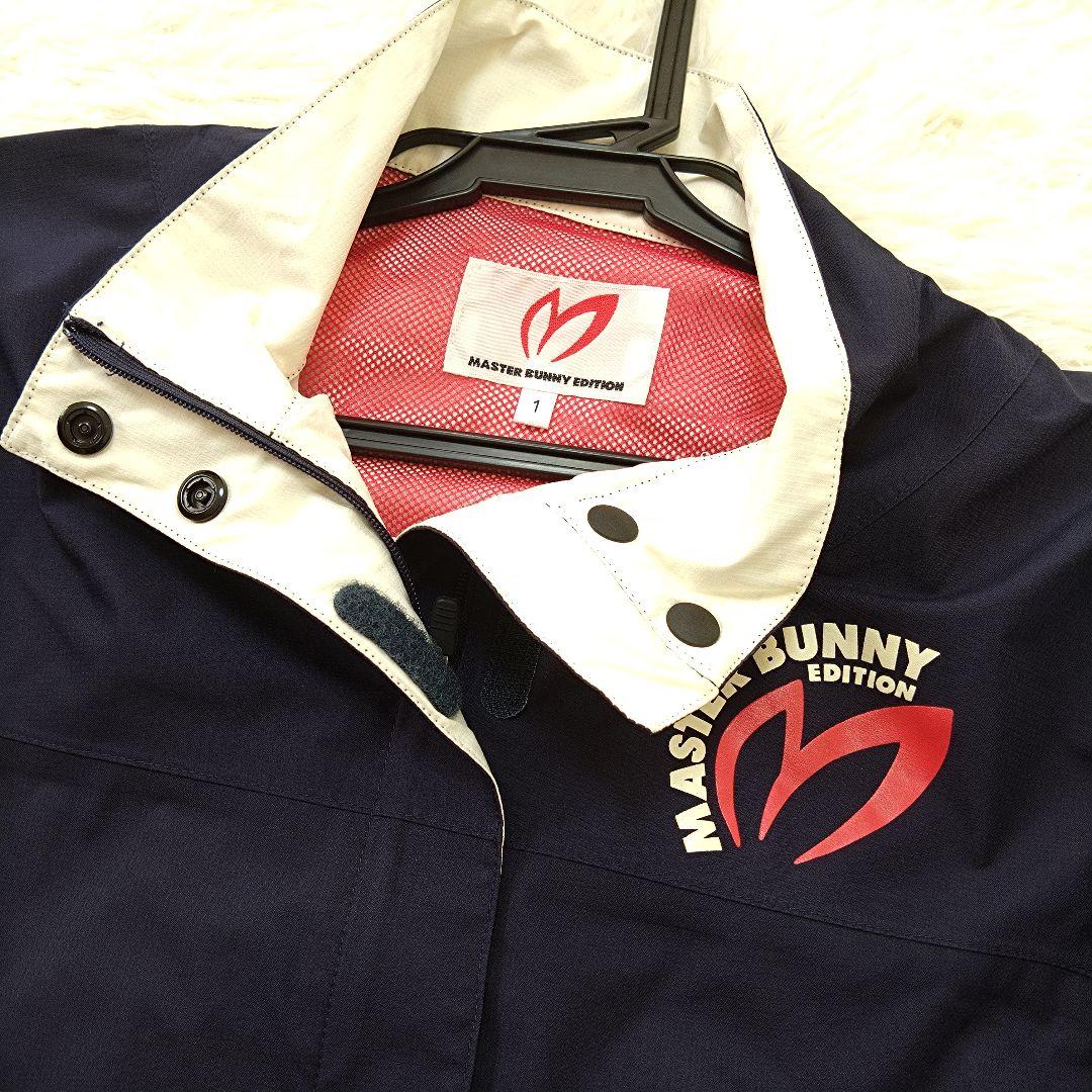 美品 マスターバニー レインウェア セットアップ 2way ゴルフ ネイビー S