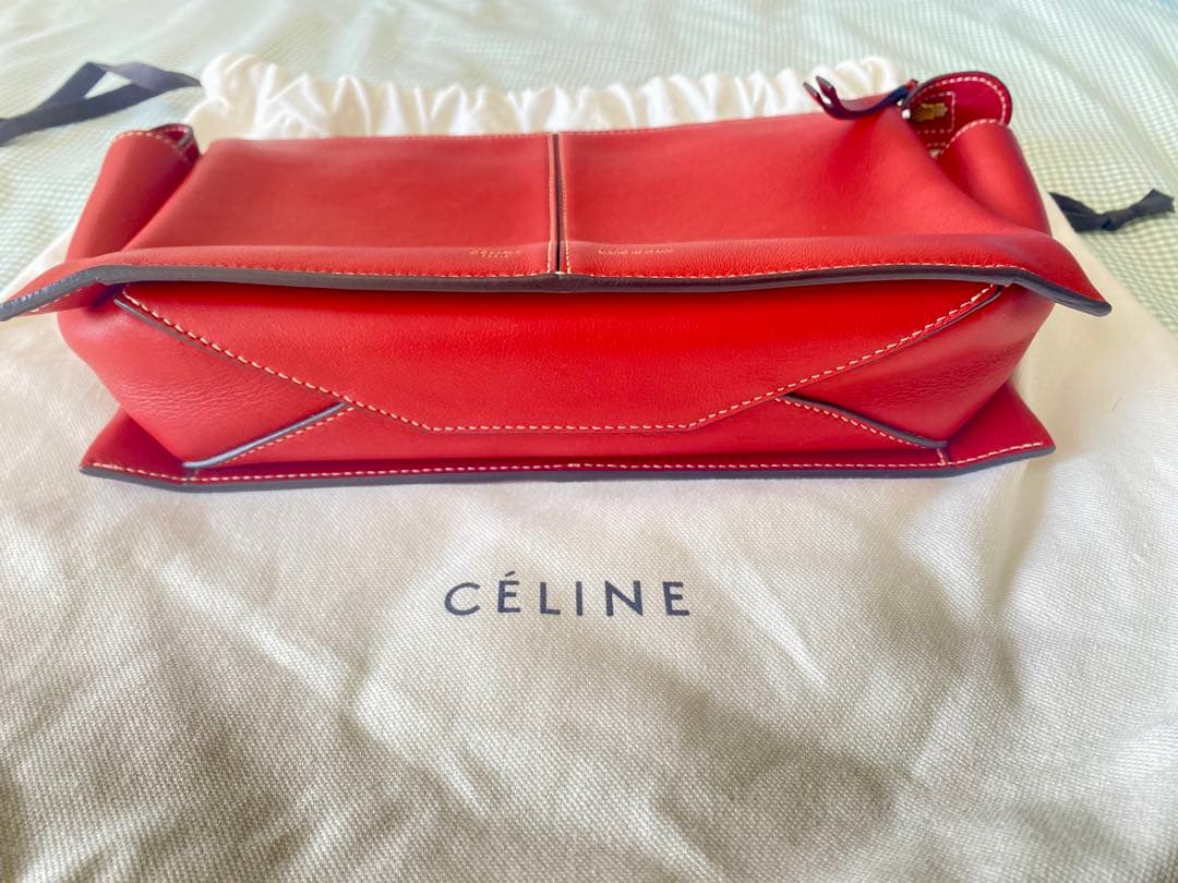 カ*シ様 CÉLINE セリーヌ レッドショルダーバッグ