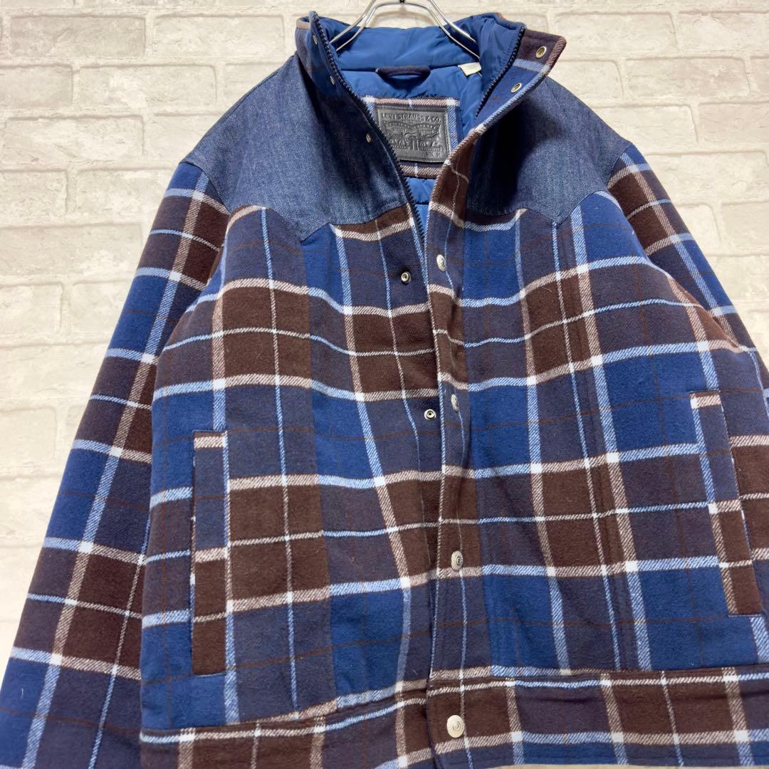 まーちゃん様【新品タグ付】リーバイス デニム 切替 チェック 中綿ジャケット