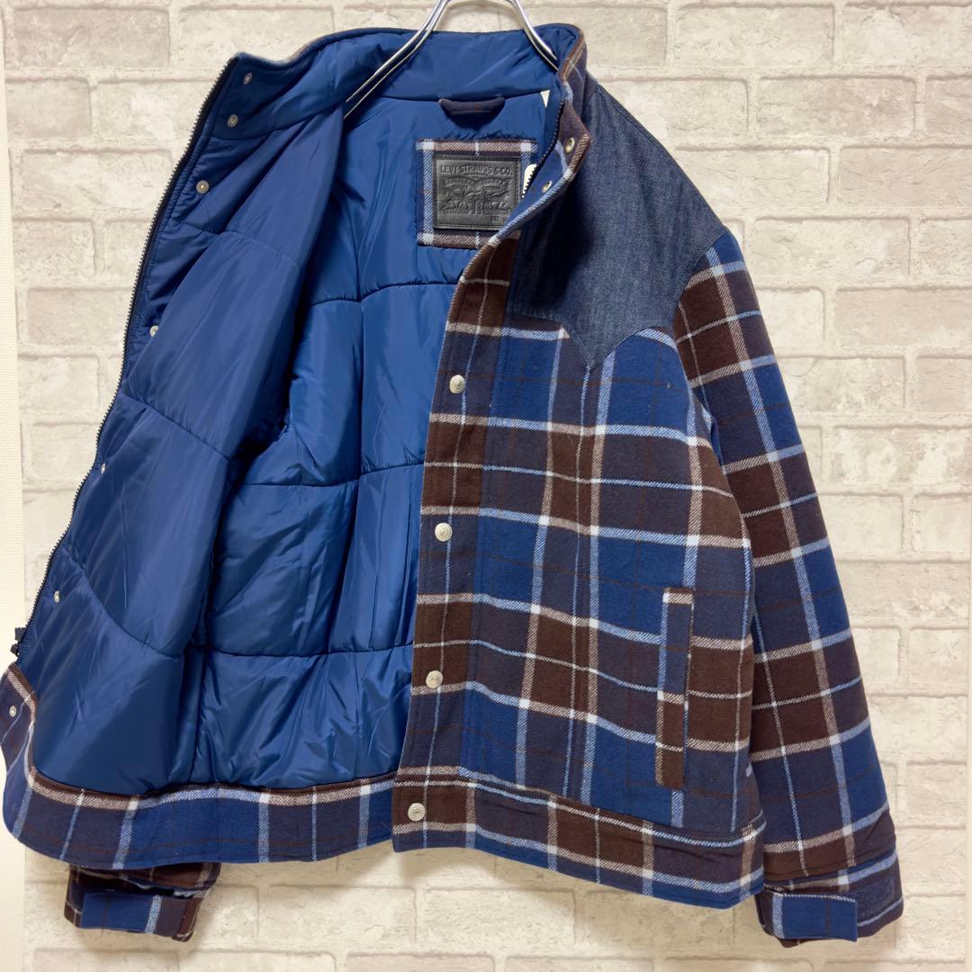 まーちゃん様【新品タグ付】リーバイス デニム 切替 チェック 中綿ジャケット