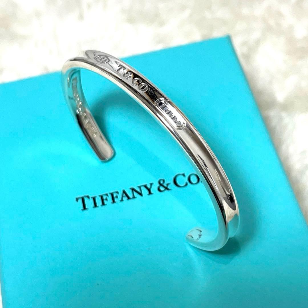 【極美品】ティファニー　ナロー1837 カフバングル　925 箱、巾着袋付属