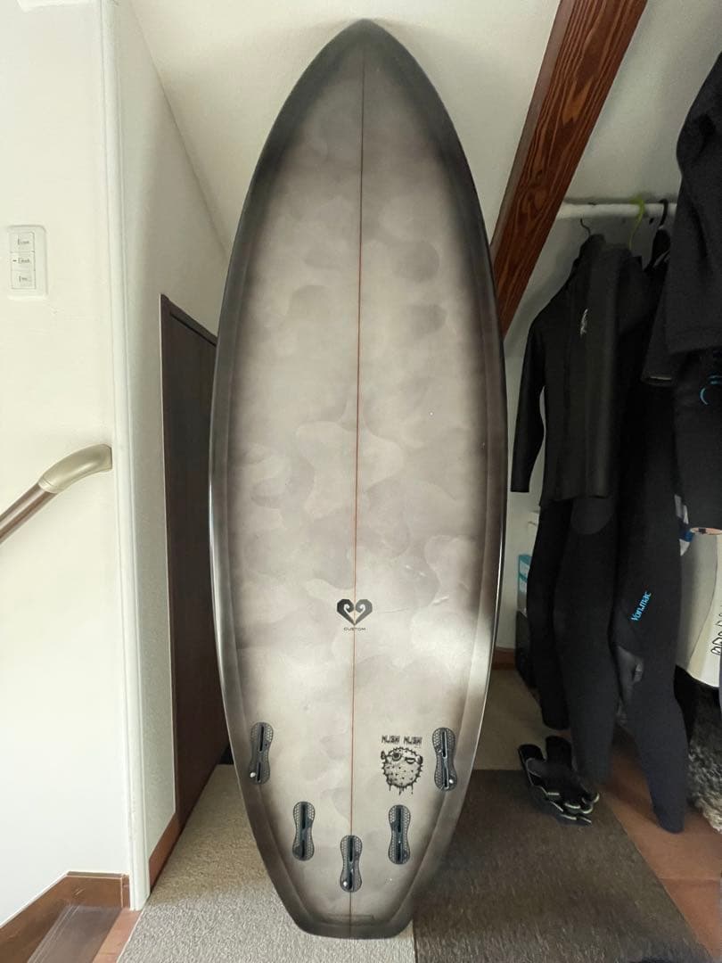 専用　kiku様　タケダカスタム　ショートボード 5'6\" グレー/ブラック