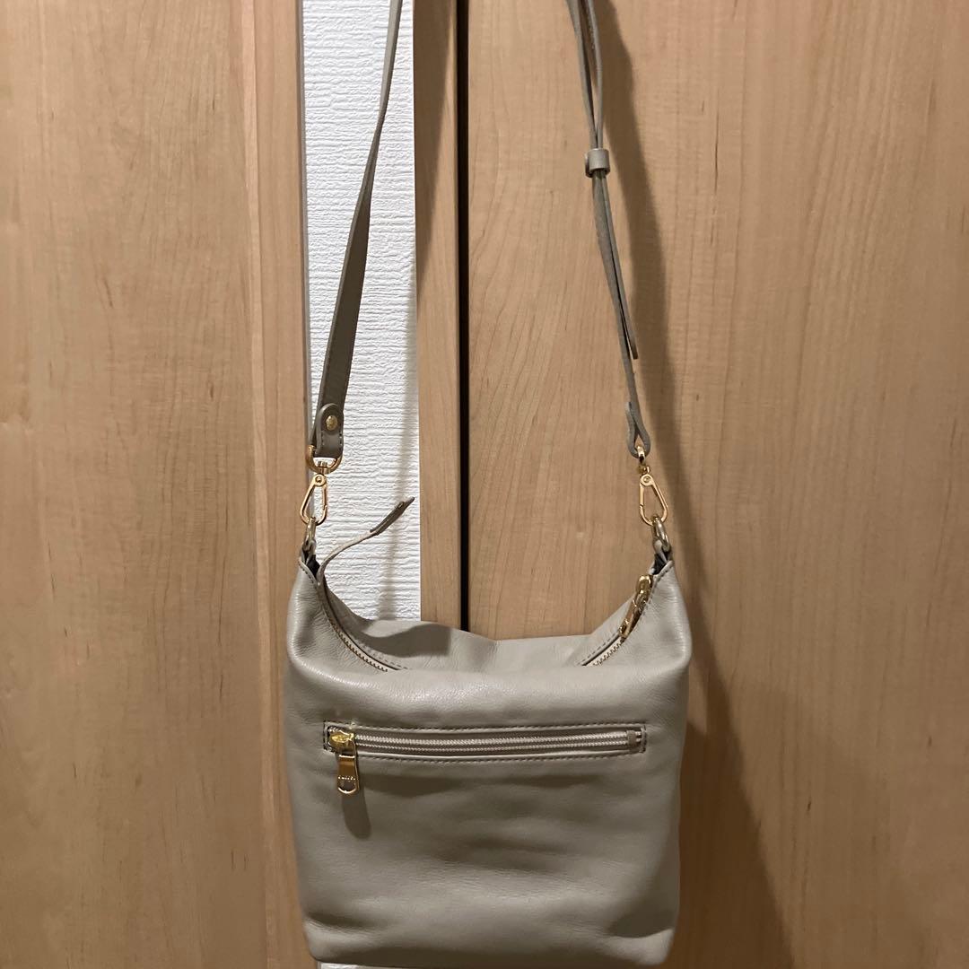 ☆最終お値下げ☆ラシット ソフトレザーショルダーバッグ　2way グレージュ