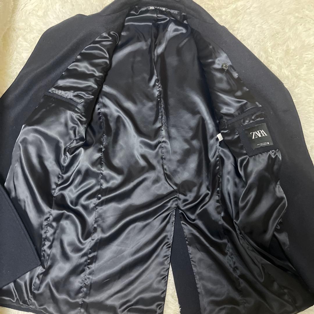 【極美品】ZARA ナポレオンコート Pコート 金ボタン ネイビー Lサイズ相当