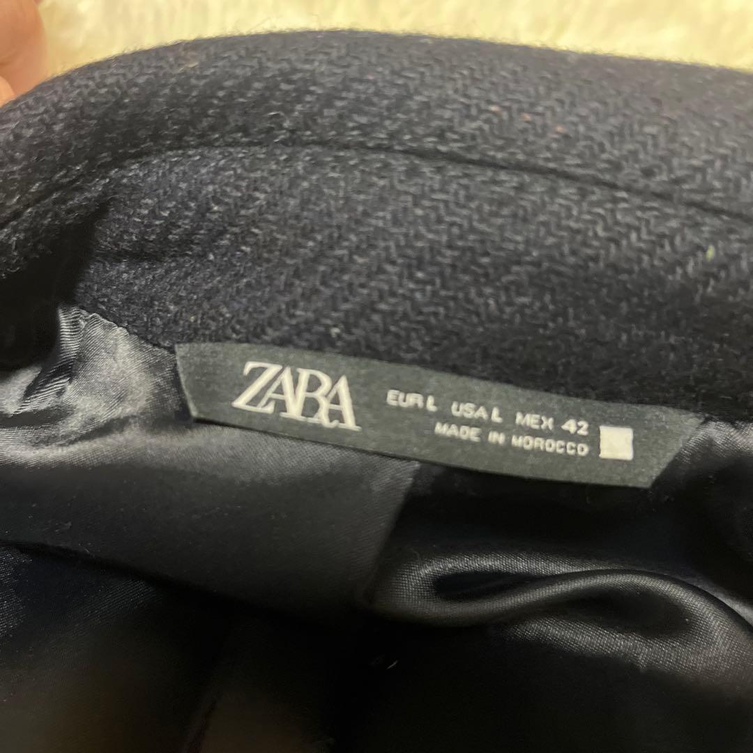 【極美品】ZARA ナポレオンコート Pコート 金ボタン ネイビー Lサイズ相当