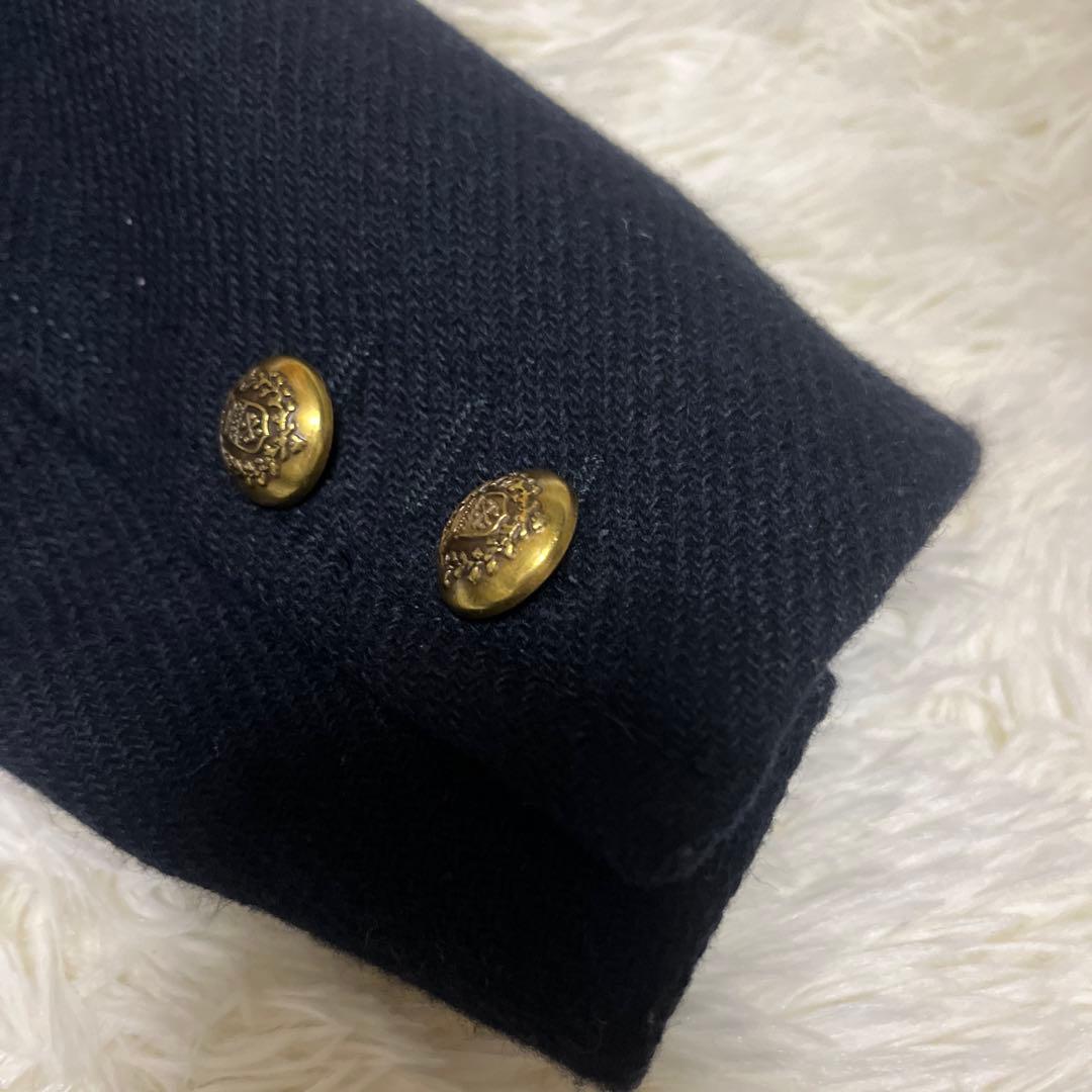 【極美品】ZARA ナポレオンコート Pコート 金ボタン ネイビー Lサイズ相当