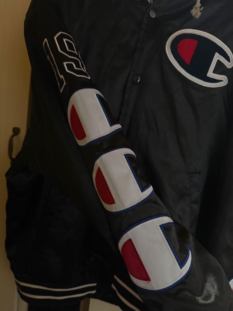 【M】Supreme/Champion®Hooded Satin Jacket