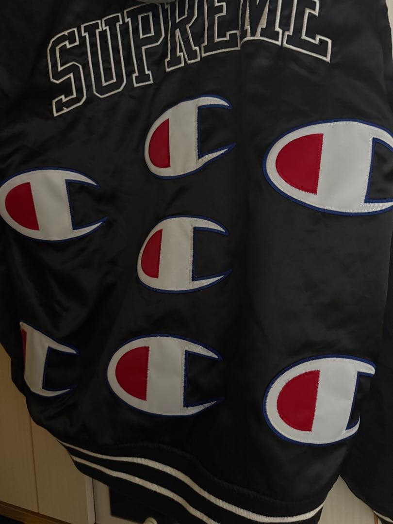 【M】Supreme/Champion®Hooded Satin Jacket