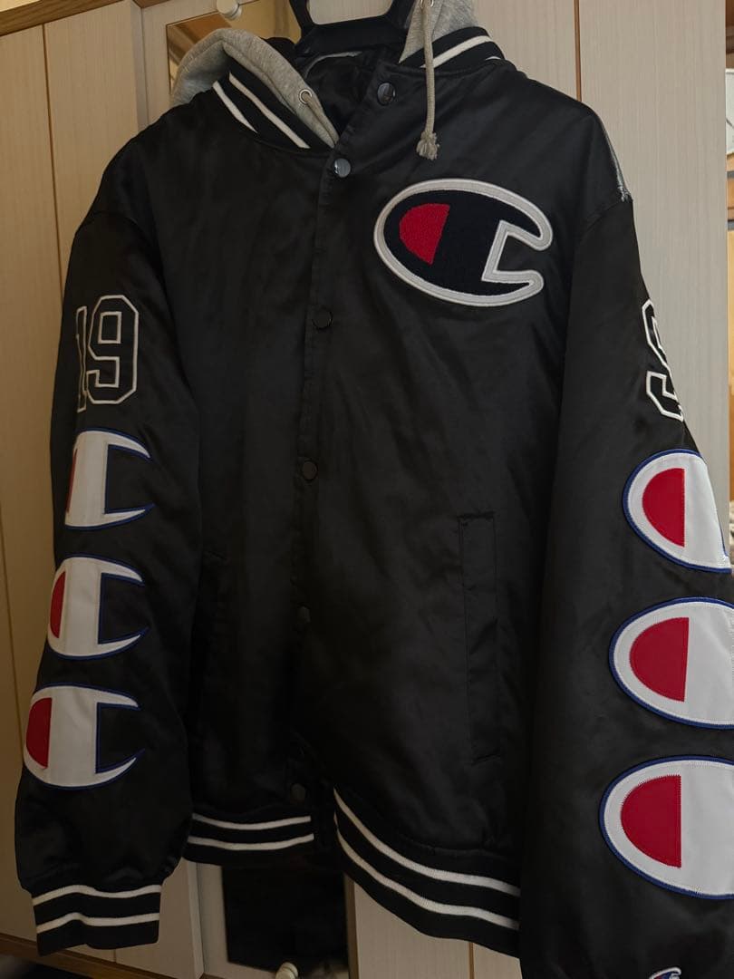 【M】Supreme/Champion®Hooded Satin Jacket