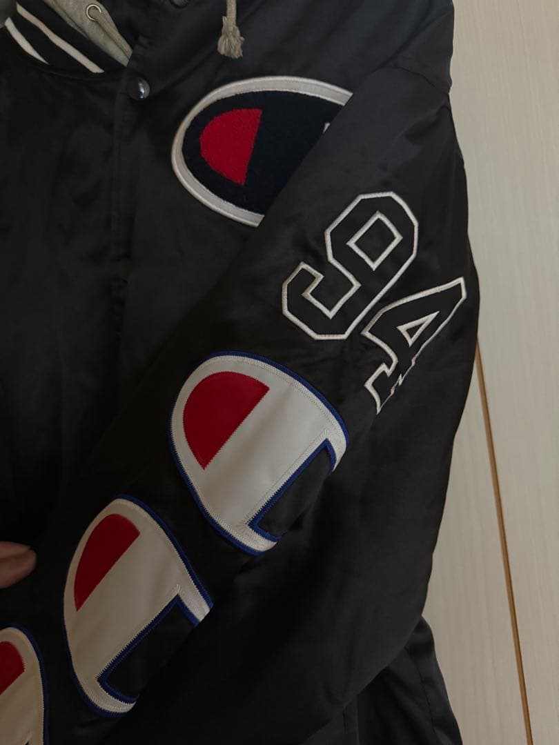 【M】Supreme/Champion®Hooded Satin Jacket