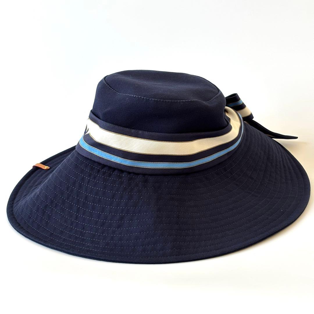 【美品】ルイヴィトン バケットハット スカーフリボン ストライプ