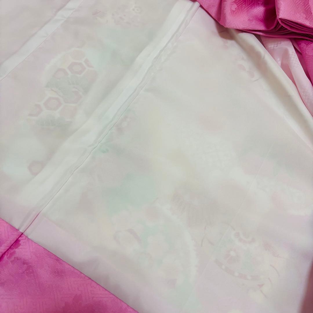 【新品】日本製 豪華大鞠刺繍入/お宮参り 祝着 産着 女の子 /襦袢付 ピンク