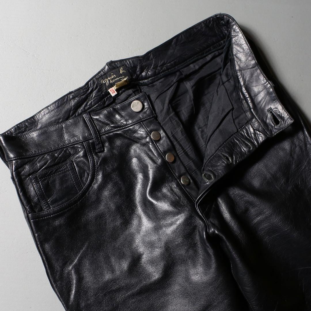 初期◎ 90s~ agnes b. Vintage Leather Pants