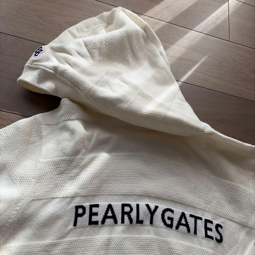 PEARLY GATES フード付きニット ホワイト　4