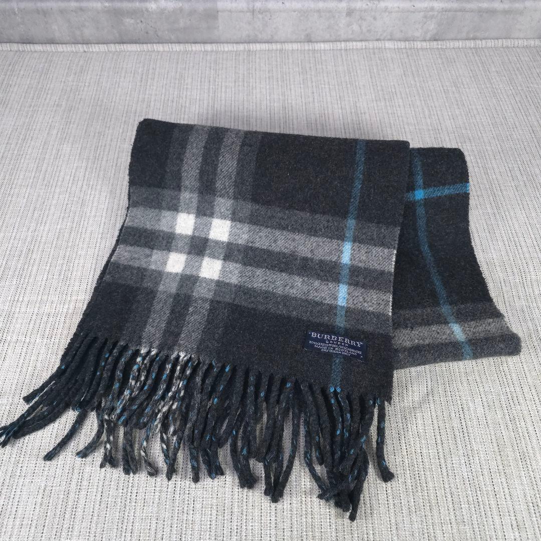 希少　BURBERRY　バーバリー　メガチェック　カシミヤ　マフラー　100％