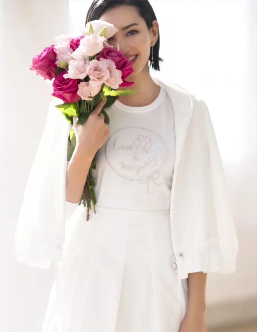 M'S GRACY エムズグレイシー エンボス フラワー　パーカー　ブルゾン