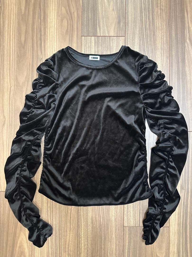 H BEAUTY&YOUTH ユナイテッドアローズ　ベロアシャーリングトップス