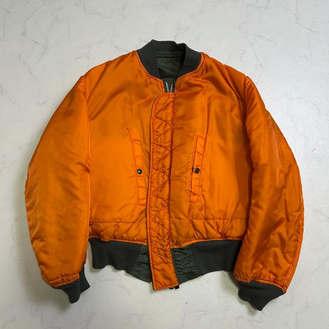 【80s】USA製 旧タグ アルファインダストリーズ MA-1 L