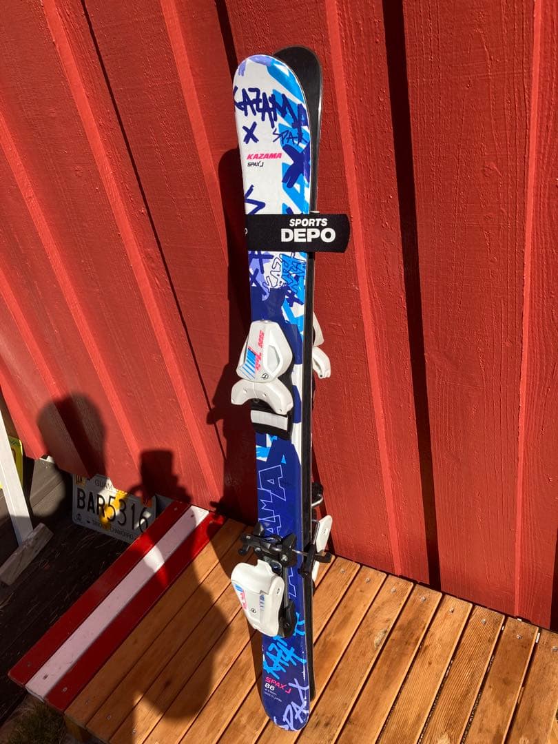 キッズ用KAZAMA スキー板86 ブーツ 19cm ストック80cm セット