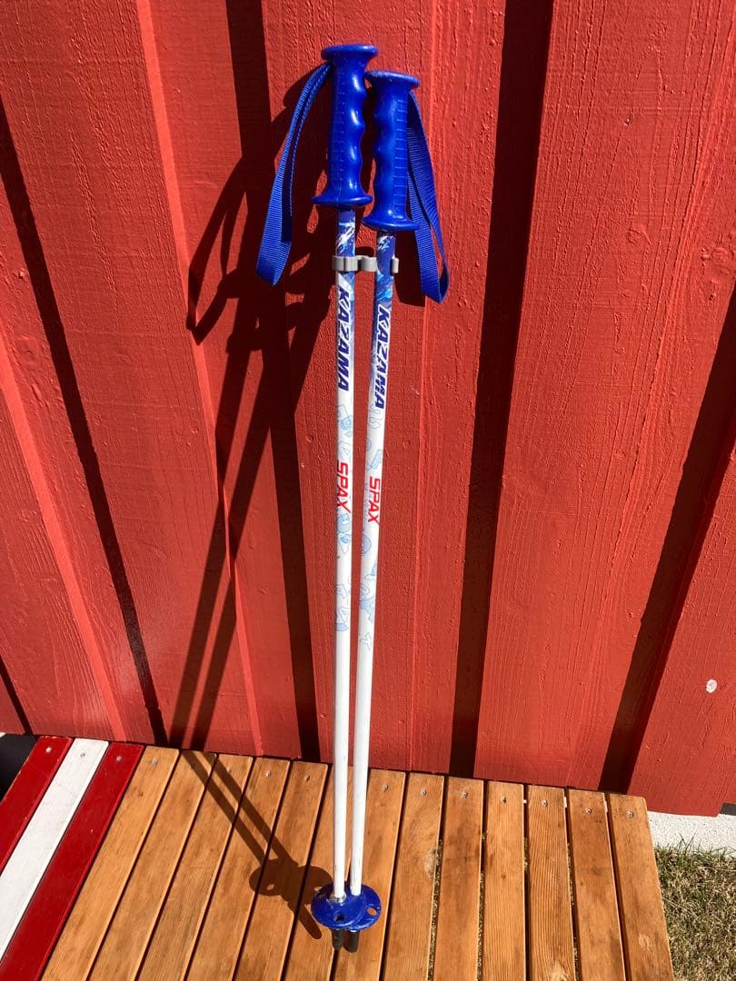 キッズ用KAZAMA スキー板86 ブーツ 19cm ストック80cm セット