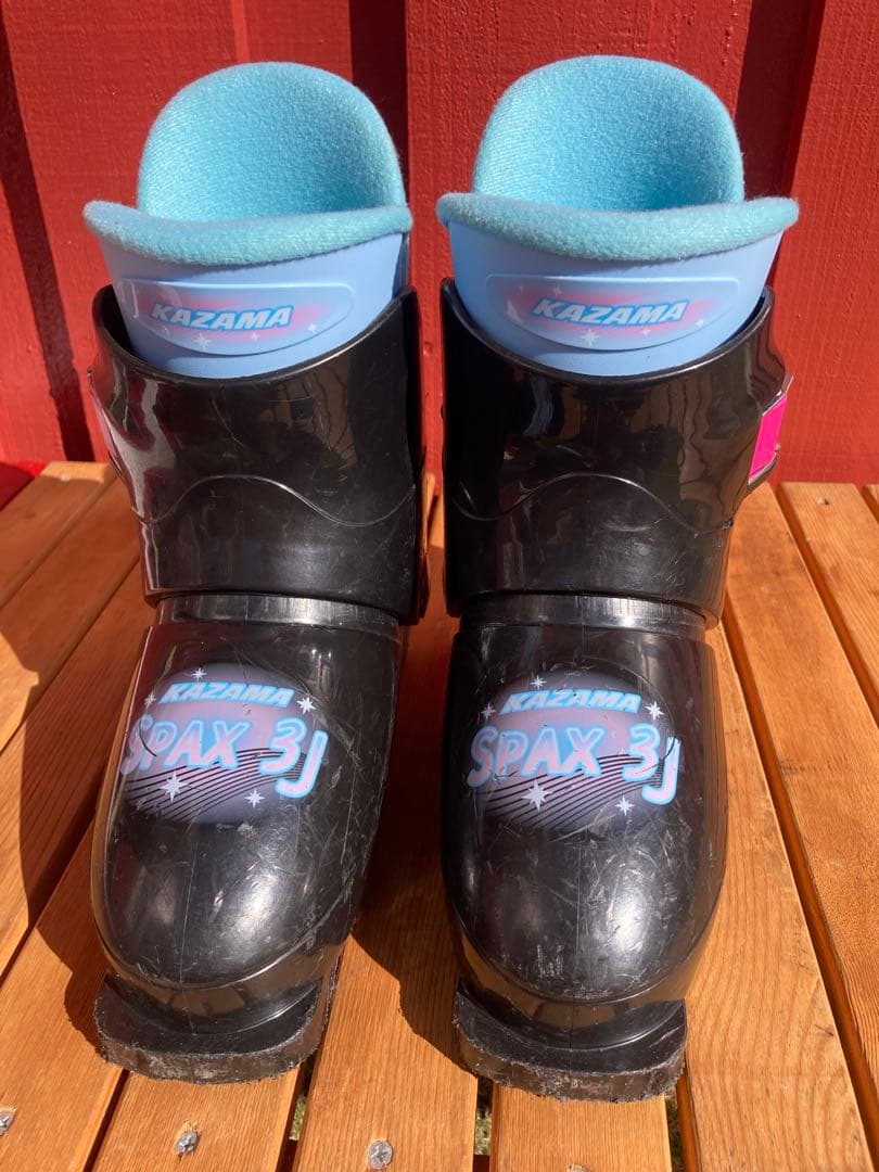 キッズ用KAZAMA スキー板86 ブーツ 19cm ストック80cm セット