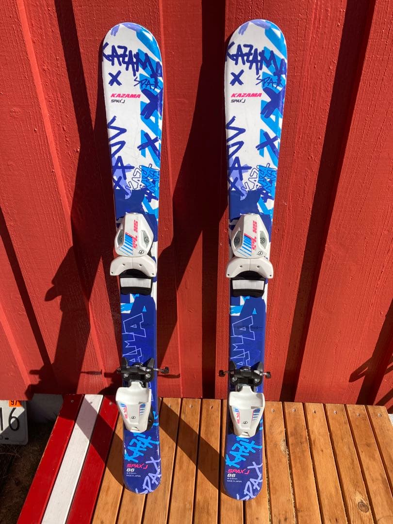 キッズ用KAZAMA スキー板86 ブーツ 19cm ストック80cm セット