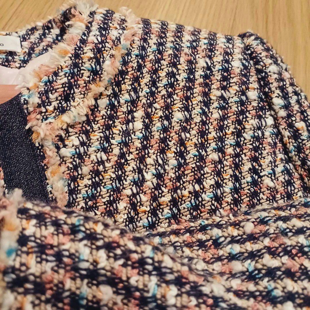 familiar　ツイードスーツフォーマル　卒園　入学式　130　ブローチつき