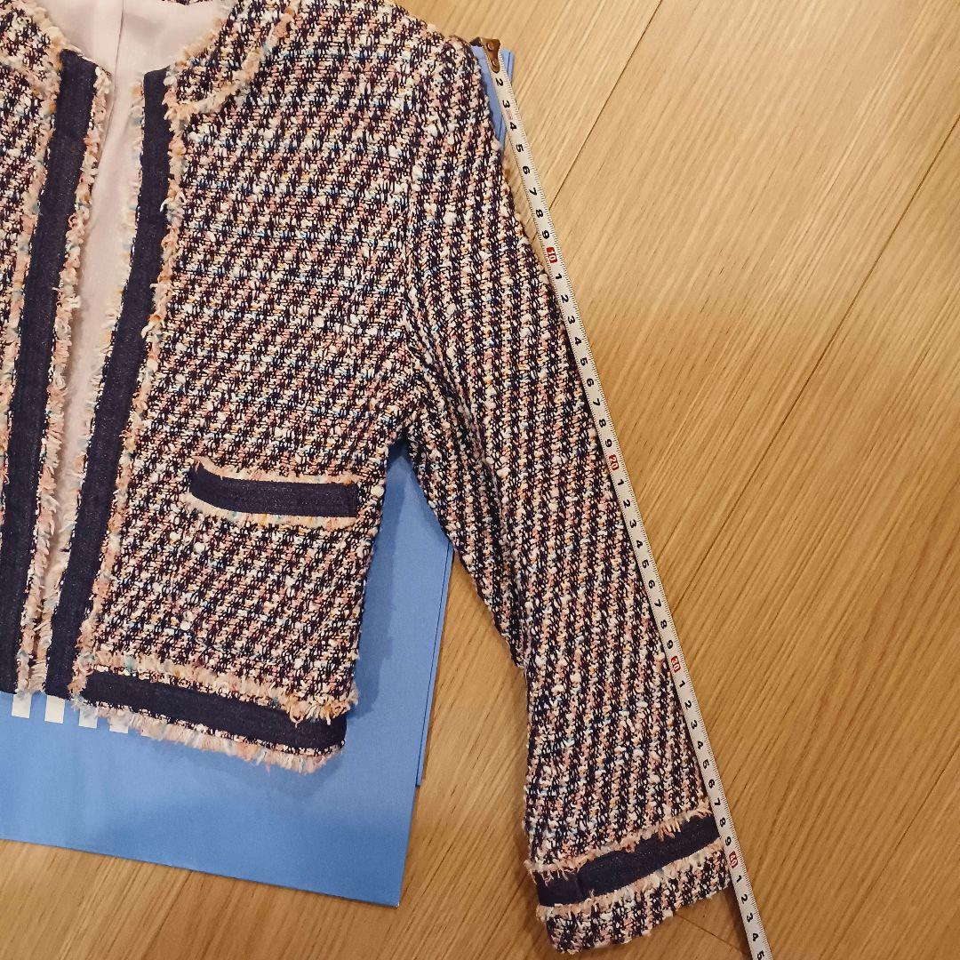 familiar　ツイードスーツフォーマル　卒園　入学式　130　ブローチつき