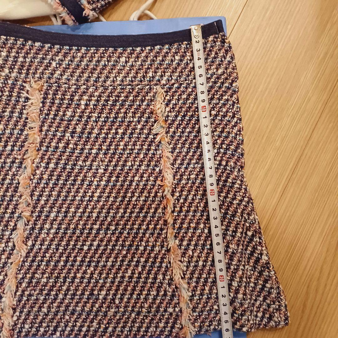 familiar　ツイードスーツフォーマル　卒園　入学式　130　ブローチつき