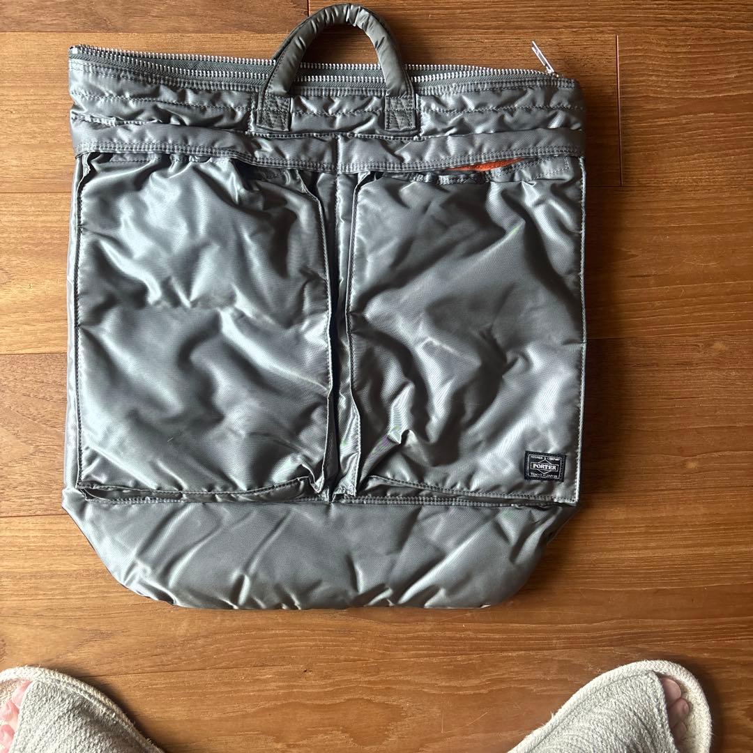 [ほぼ未使用] ポーター　ヘルメットバッグ　グレー